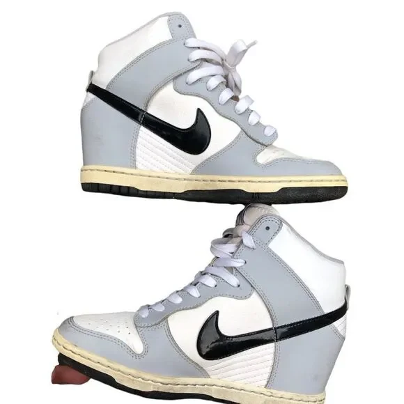 Rare 2013 Nike Dunk Sky High 'Shadow' Wolf Grey Size 7 - Picture 12 of 16